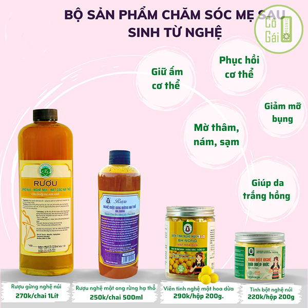 Rượu gừng nghệ núi hạt gấc hạ thổ Bh.nong