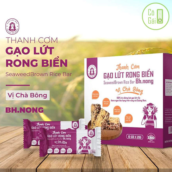 Thanh cơm gạo lứt rong biển Bhnong